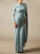 Slimming Spliced Folds Dresses