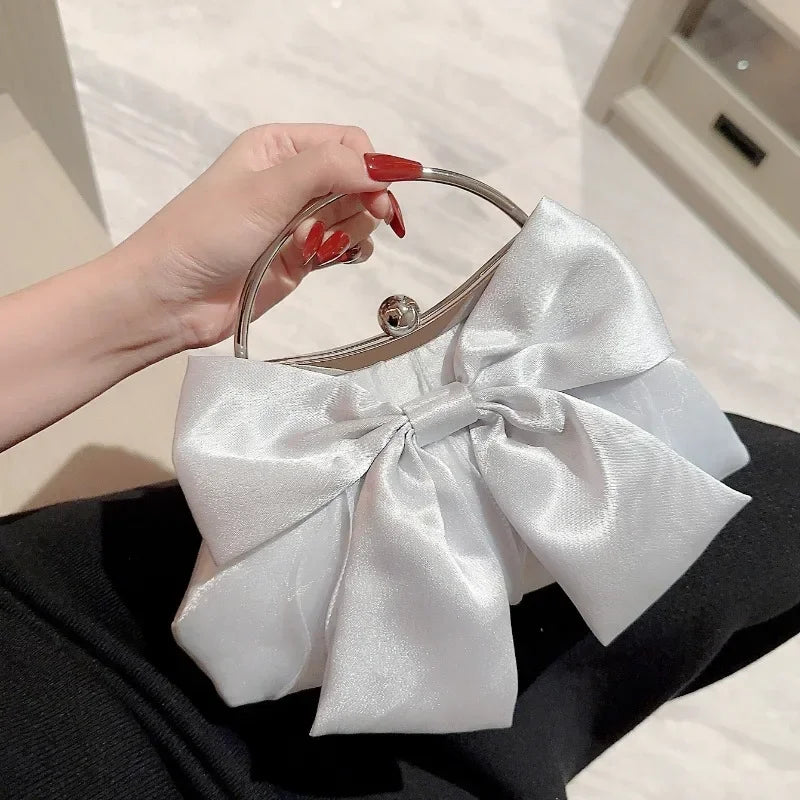 Satin Bow Evening Bags Clutch