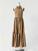 Folds Sleeveless Dress