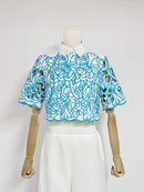 Hollow Out Casual Two Piece Set