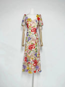 3D Flower Embroidery Dress