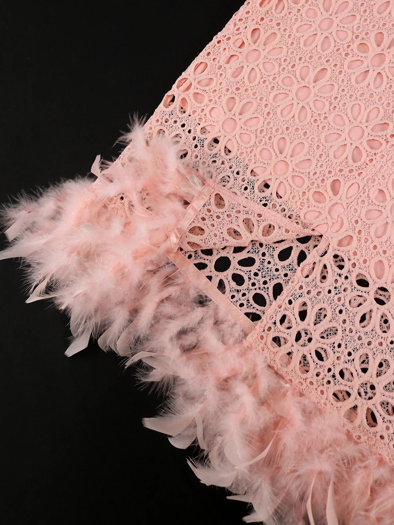 Plus Size Pink Lace Dress