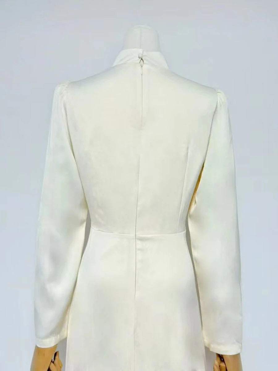 Slimming Spliced Bead Dresse