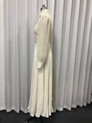 Hollow Out Spliced Embroidery Dresses