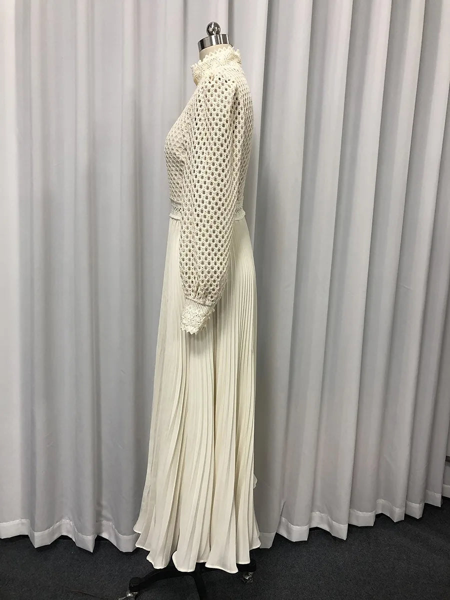 Hollow Out Spliced Embroidery Dresses