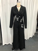 Solid Slimming Spliced Beading  Jumpsuits