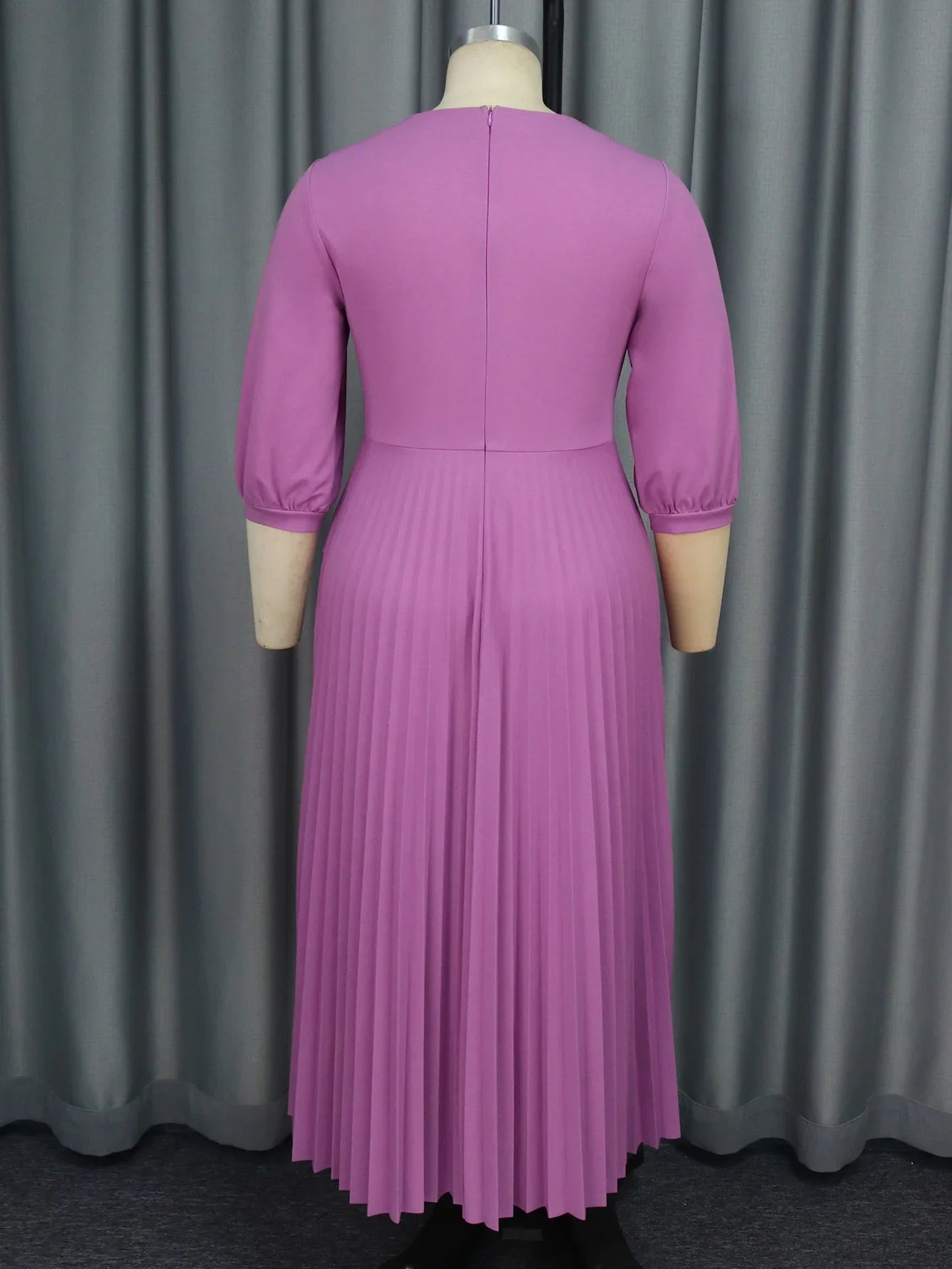 Plus Size Bead Purple Dress