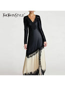 Spliced Lace Dresses