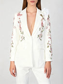 Sequins Elegant  3D Flower Blazer