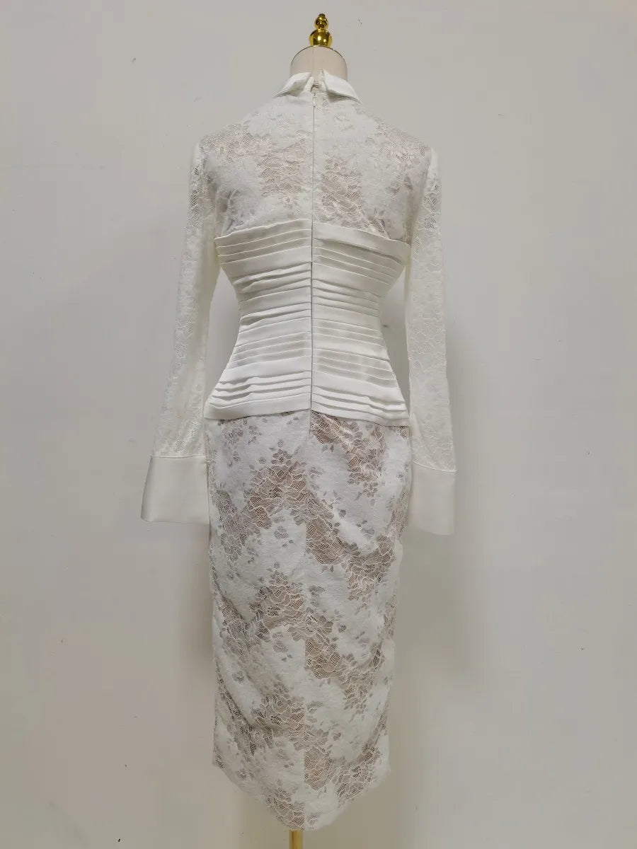 Spliced Lace Dresses