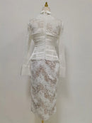 Spliced Lace Dresses