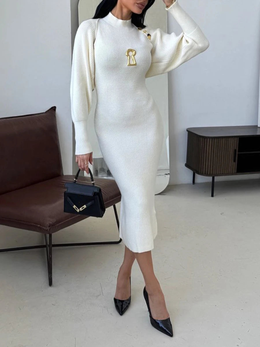 Spliced Sequined Knit Two Piece Sets
