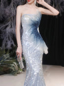 Gradient Spliced Sequins Dresses