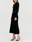 Buttons Knit Dresses