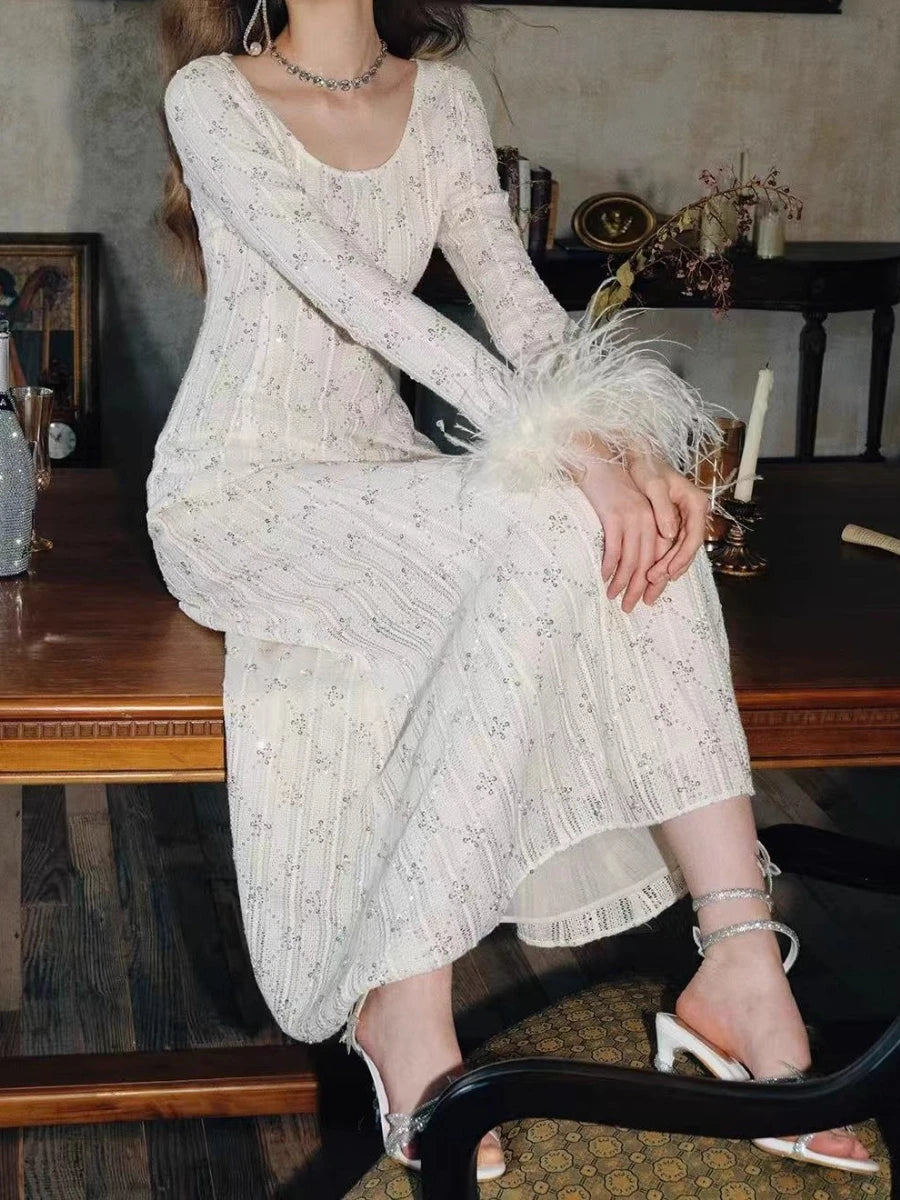 Spliced Bead Dresses