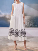 Hit Color Printed Dresses