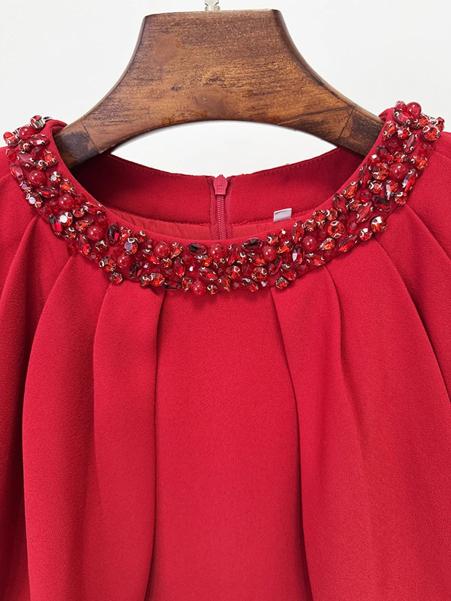 Bead Slimming Long Dress