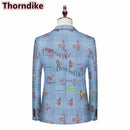 Men Suits 3 Piece Houndstooth Suit