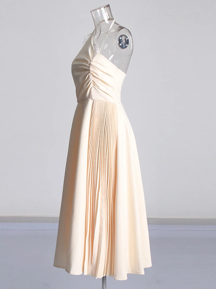 Halter Sleeveless Zipper Designer Dress
