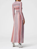 Color Striped Casual Long Dresses