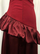 Spliced Ruffles Folds Long Dress