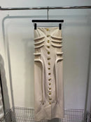 Solid Slimming Spliced Buttons Dresses