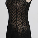 Spliced Sheer Dresses