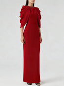 Bead Slimming Long Dress