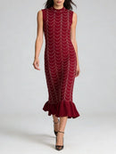 Minimalist Spliced Hot Fix Fashion Dresses
