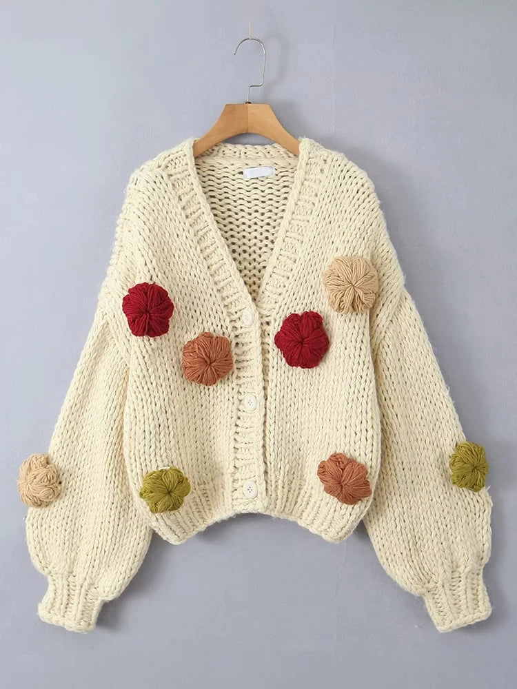 Appliqués Loose Sweaters