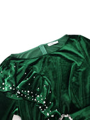 Plus Size Peplum Dress with Belt