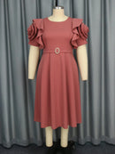 Plus size A-Line Pleated Dress