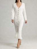 Sleeves Patchwork Pockets Basics Dresses