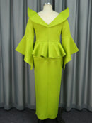 Plus Size Green Party Dress