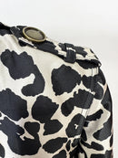 Leopard Slimming Spliced Belt Fashion Trench