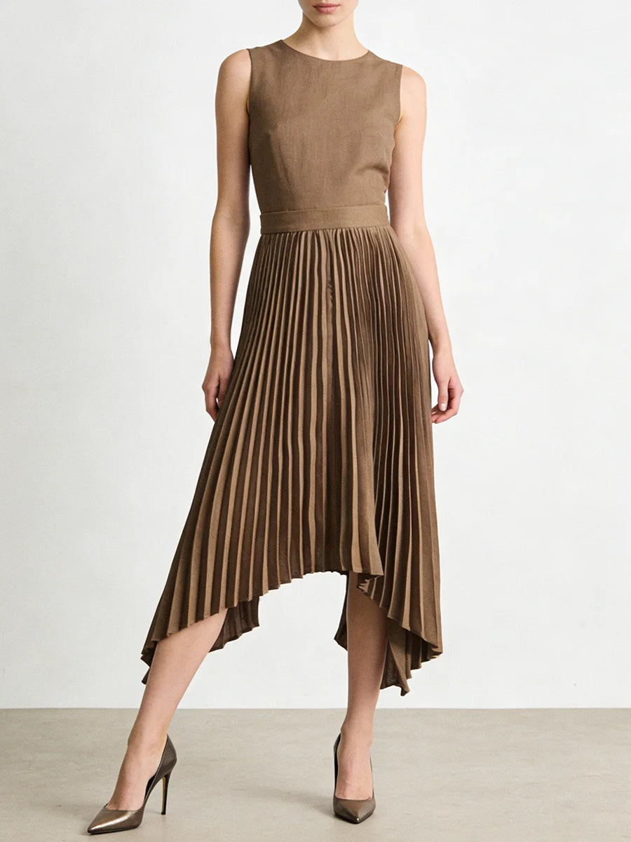 Khaki Loose Irregular Skirt (skirt only)