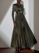 Spliced Belt Temperament Dresses