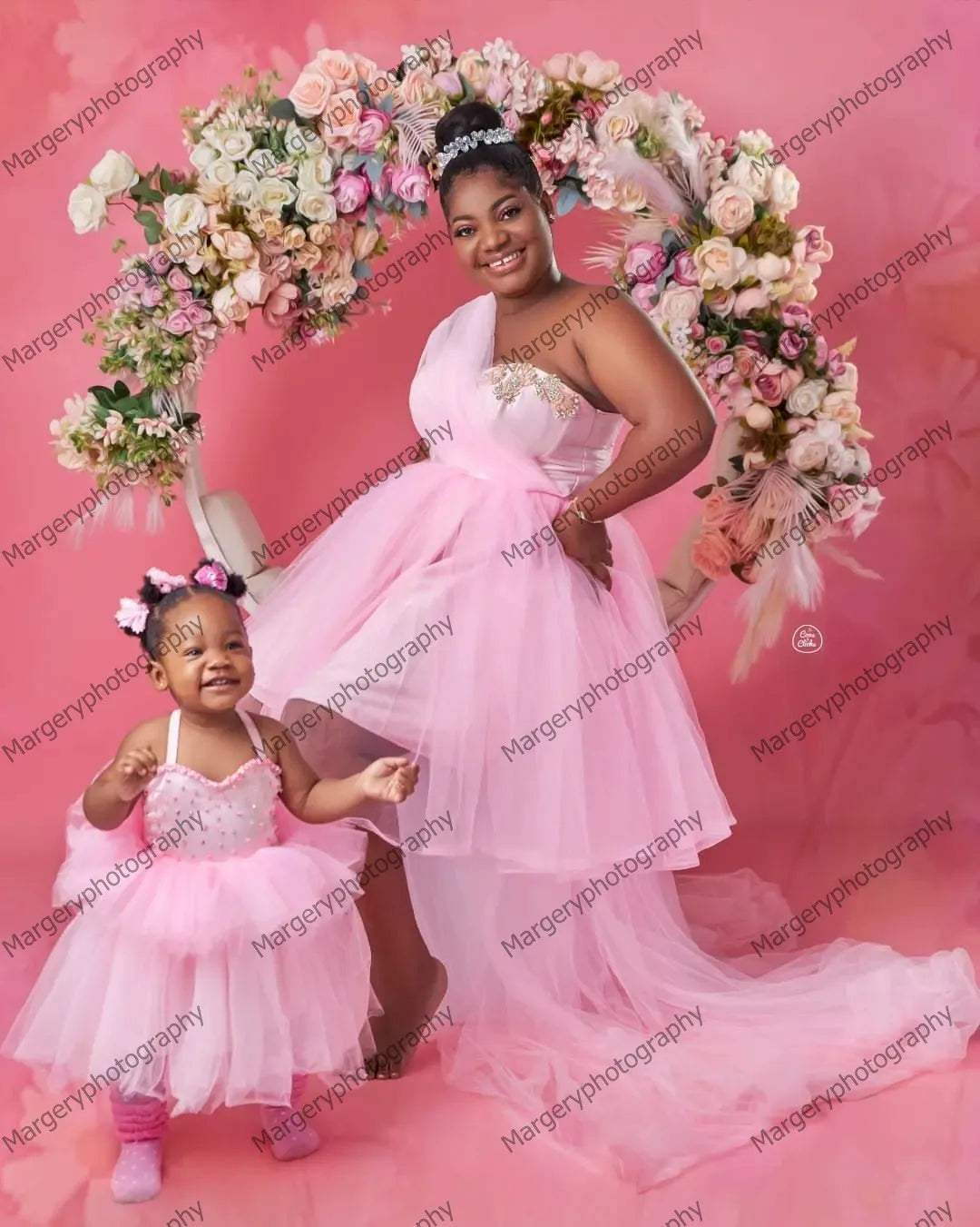 Tulle Mother And Daughter Dresses