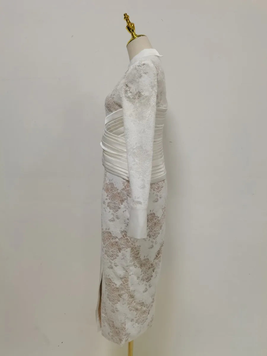 Spliced Lace Dresses