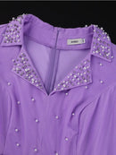 Plus Size Pleated Midi Dress