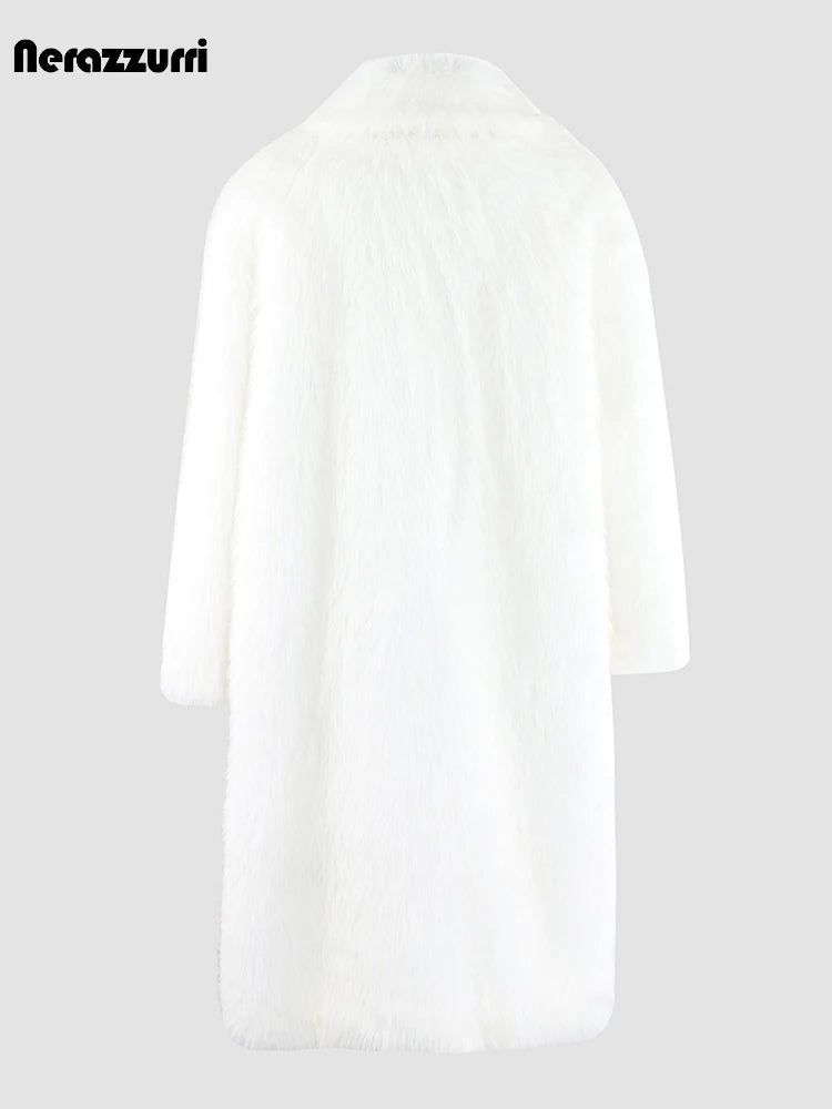 Oversized White Thick Coat