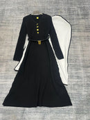 Buttons Knit Dresses