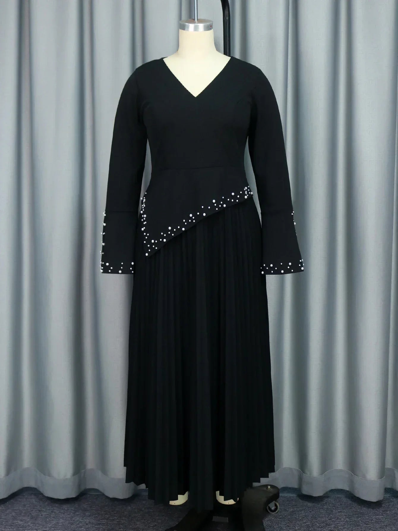 Plus Size Pleated Church Dress