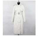 Long Oversized White Trench Coat