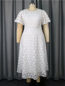 Plus Size White Lace Dresses