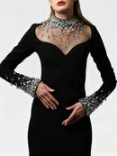 Solid Spliced Bead Dresses