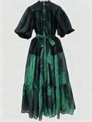 Lace Half Sleeves Patchwork Dress