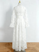 Hollow Out Spliced Lace  Dresses