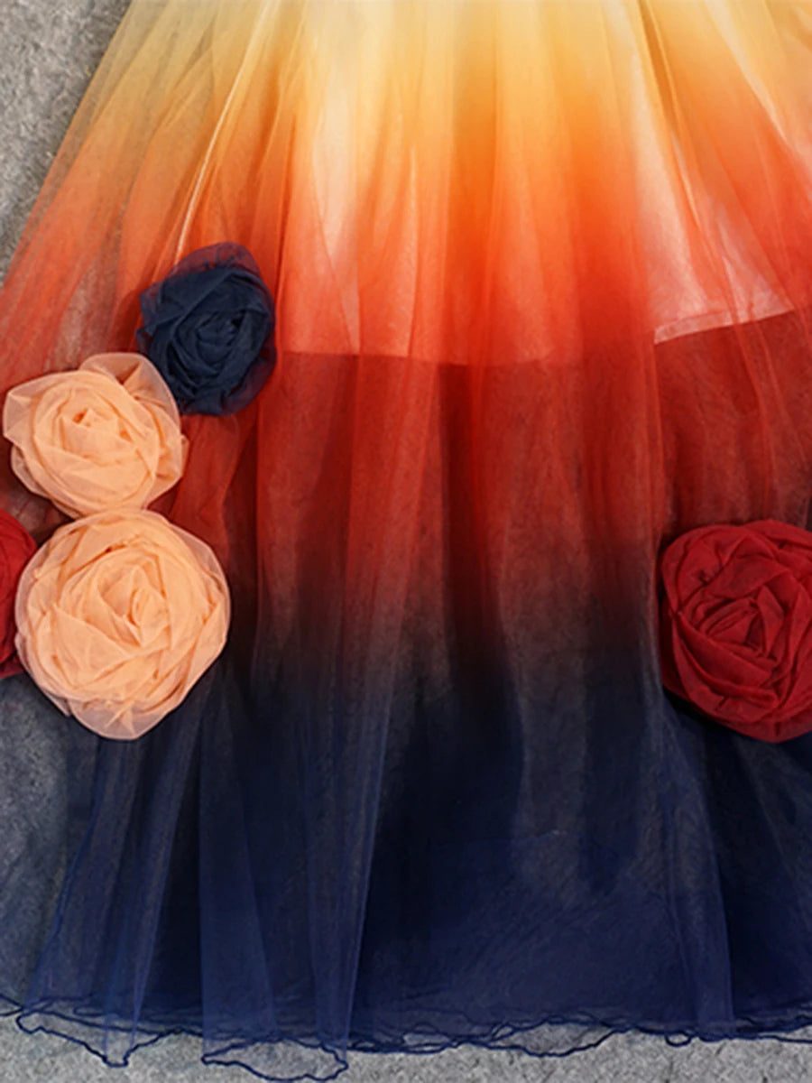Spliced Diamonds Appliqués Dress