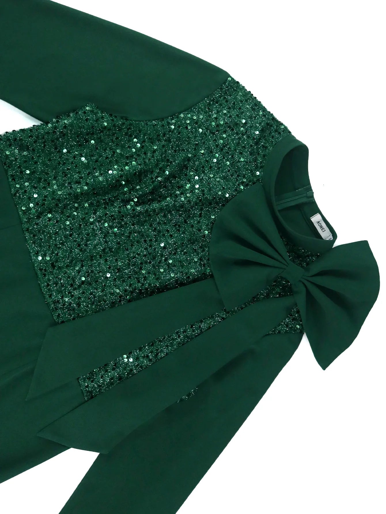 Winter Green Christmas Party Dress